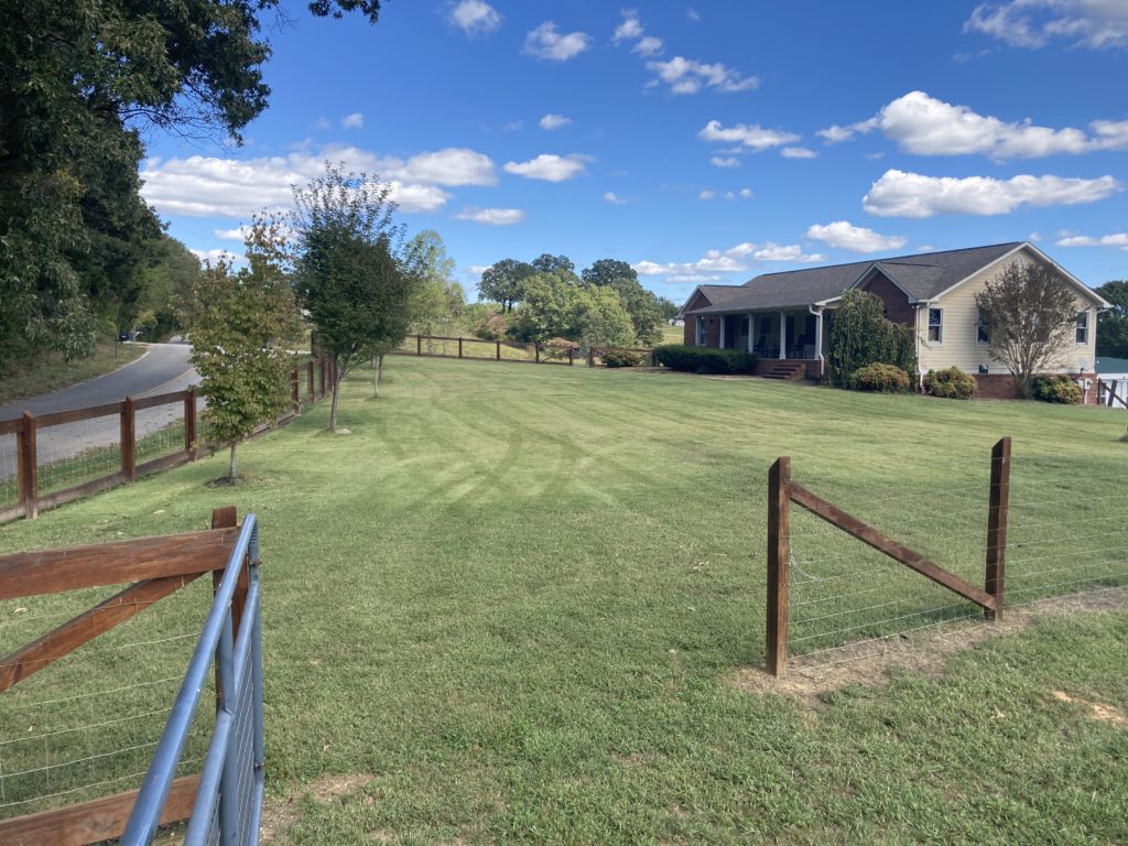 Lawn with fences.